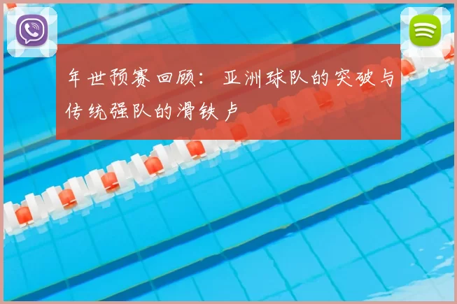 年世预赛回顾：亚洲球队的突破与传统强队的滑铁卢